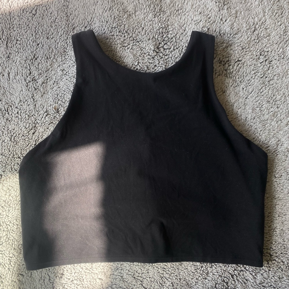 Athleta Purpose Crop Sports Bra - Black